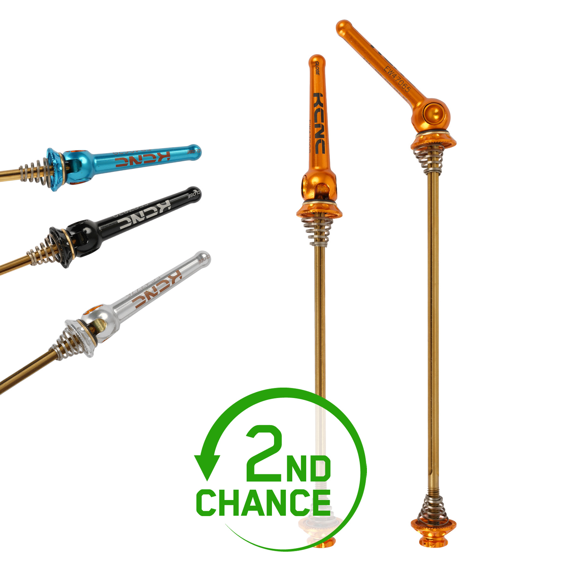 KCNC Grooving QR Skewers Road Quick Release Set different colors