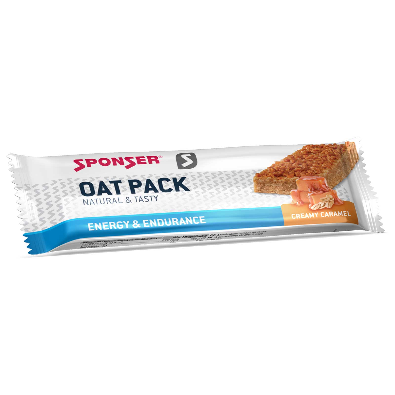 Image of SPONSER Oat Pack Creamy Caramel - Carbohydrate Bar - 25x50g