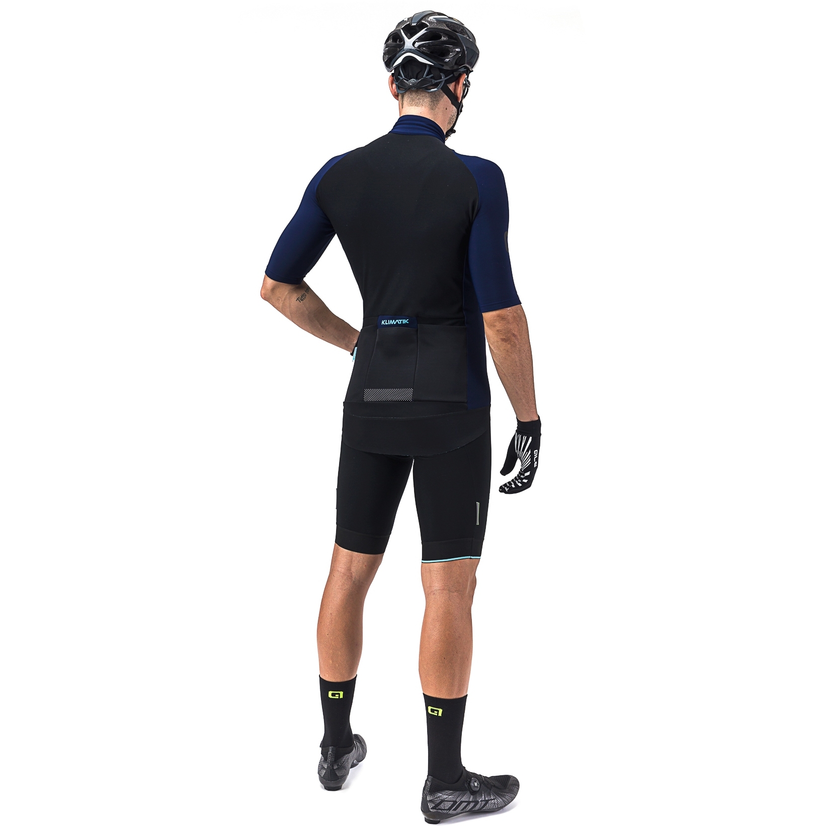 Chaussettes De Cyclisme Thermiques Ale Cycling Team KLIMATIK - Noires, Manchette De 18 Cm