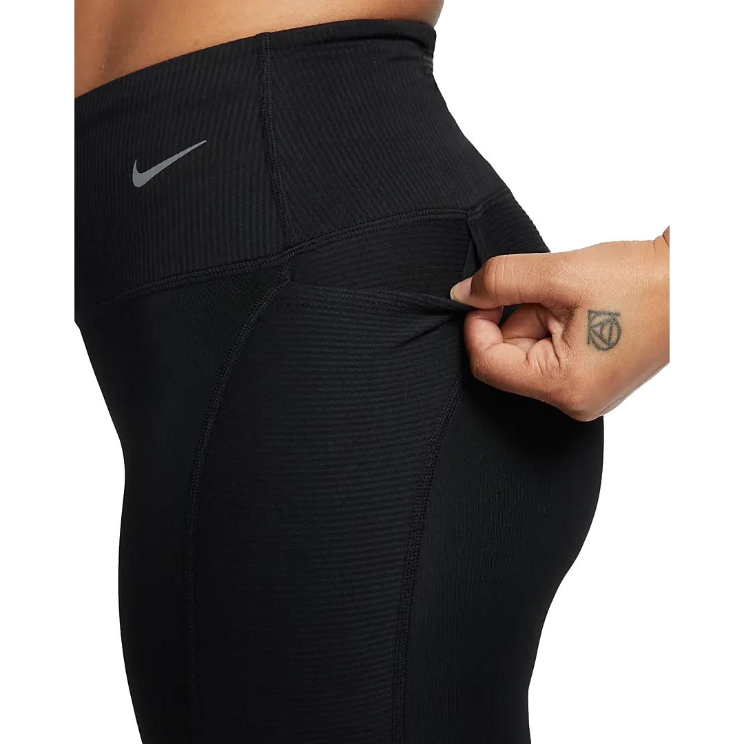 Nike Dri-FIT Fast Mid-Rise 7/8 Novelty Running Leggings Women - black/reflective  silver DX0946-010