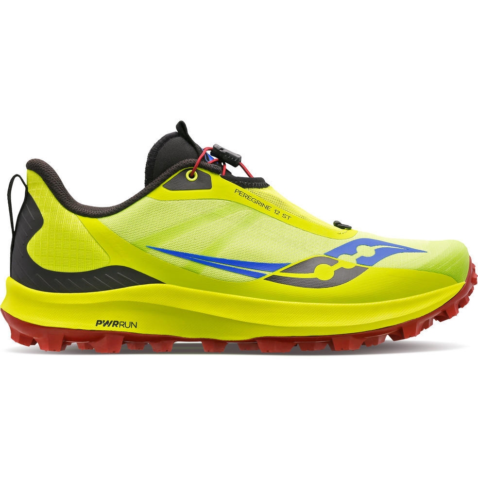 Picture of Saucony Peregrine 12 ST Trail Running Shoes - acid lime/spice