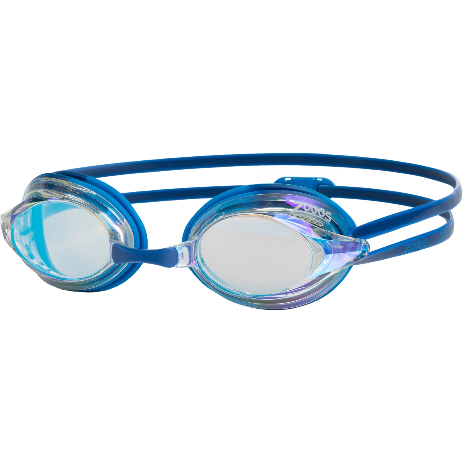 Productfoto van Zoggs Racer Titanium Zwembril - Mirror Clear Lenses - Blue/Light Blue