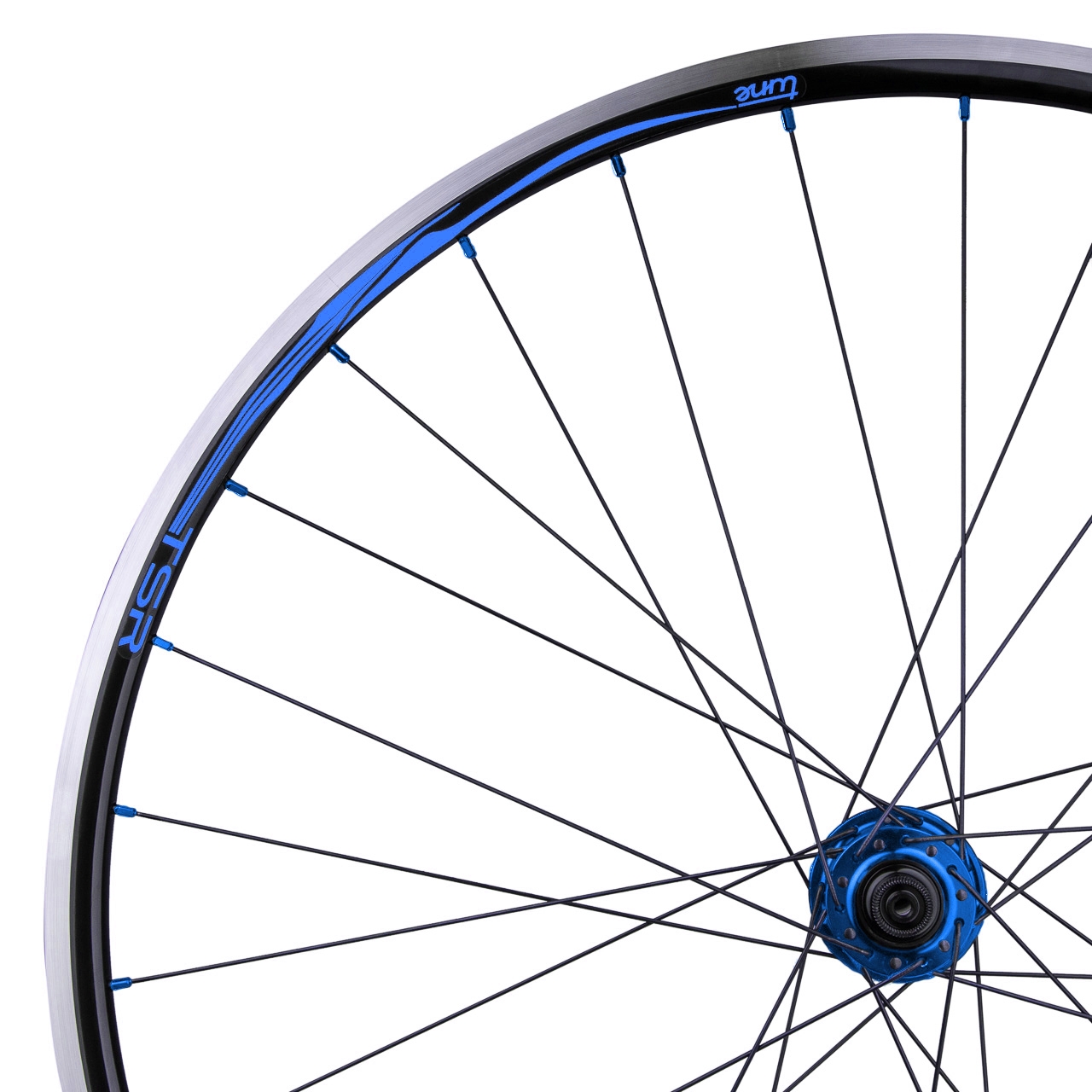 Bild von Tune TSR22 Hinterrad - 28" | Mag | Standard Lager | Clincher | QR 130 - 28-Loch - HG 3T - blau
