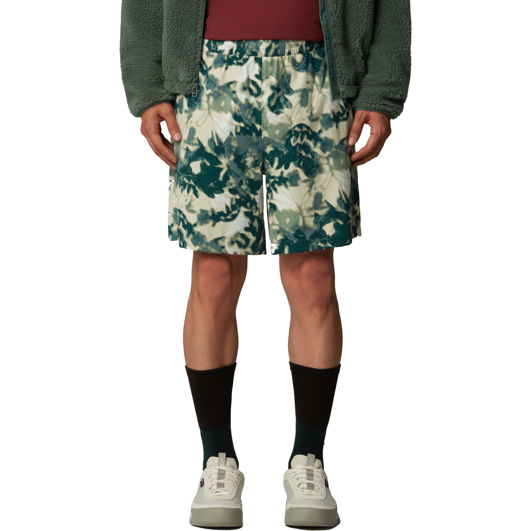 Bild von The North Face Class V Pathfinder 7-Zoll-Überzieh-Shorts Herren - Duck Green Lux Print