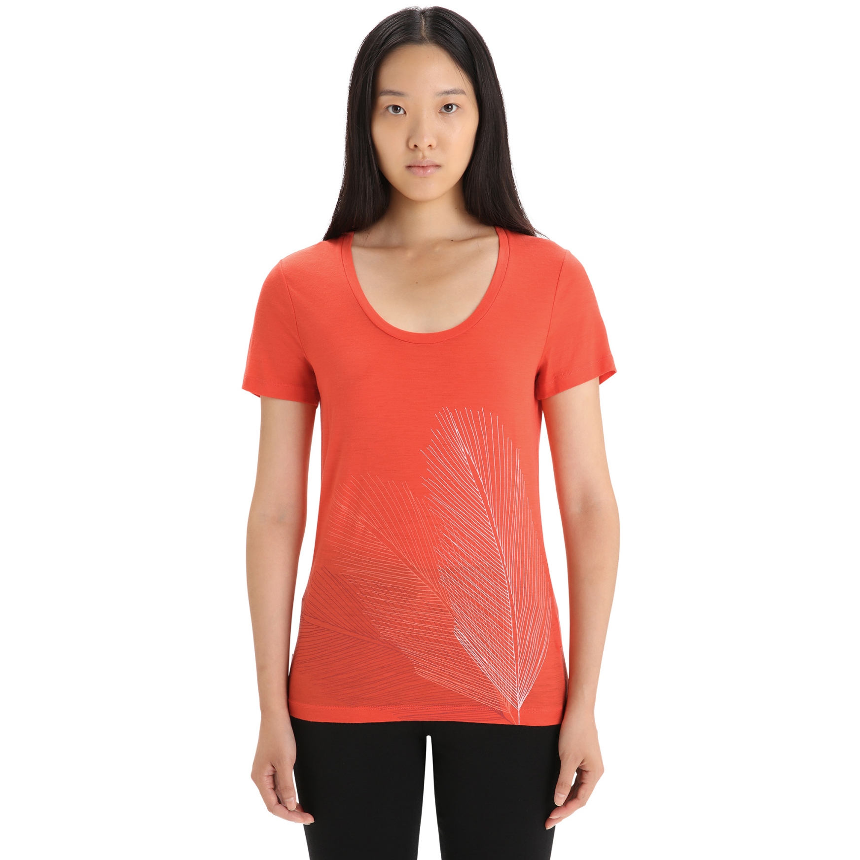 Imagen de Icebreaker Camiseta Mujer - Tech Lite II Scoop Plume - Vibrant Earth