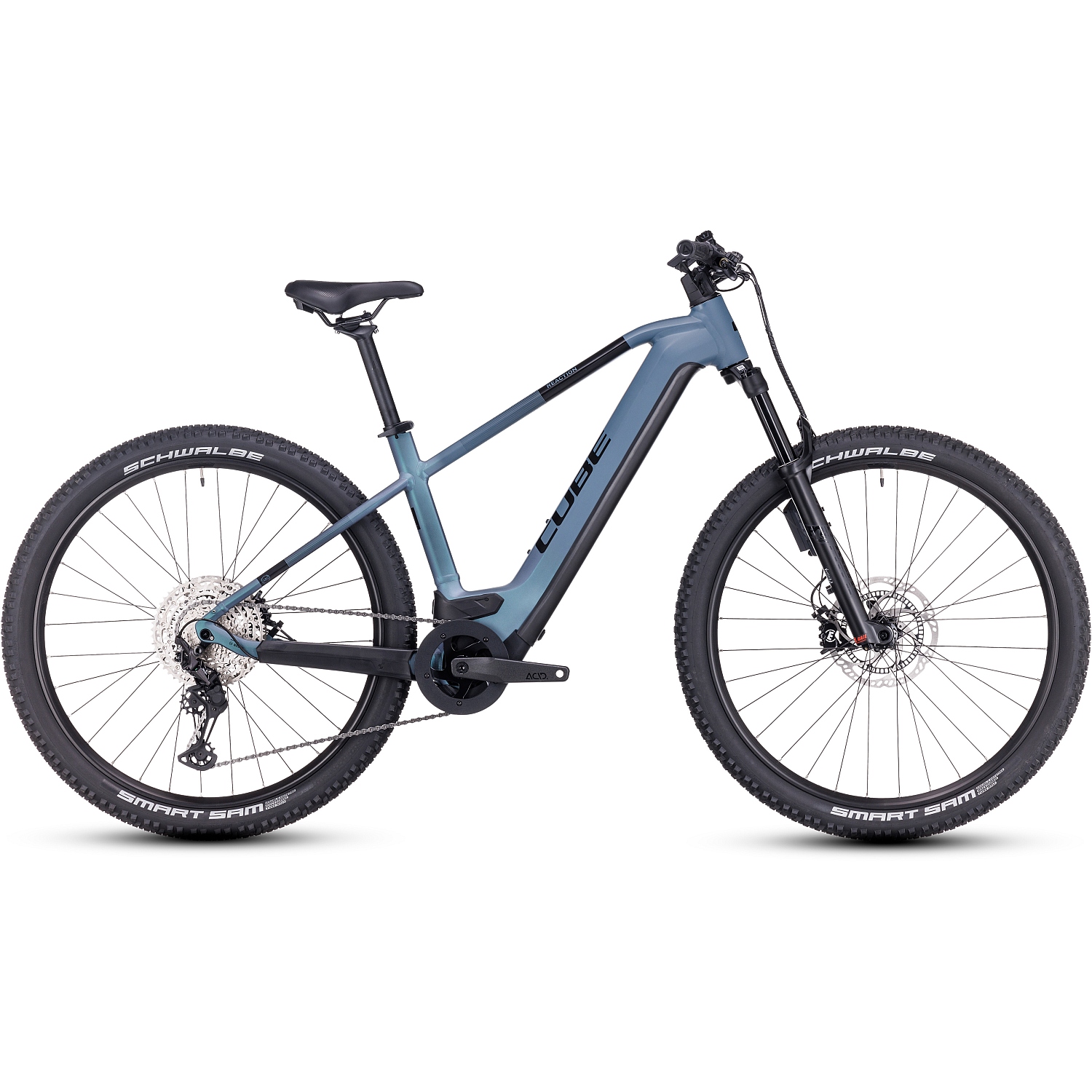 Foto de CUBE Bicicleta Eléctrica de Montaña - REACTION HYBRID ABS 750 - 2024 - smaragdgrey / blue