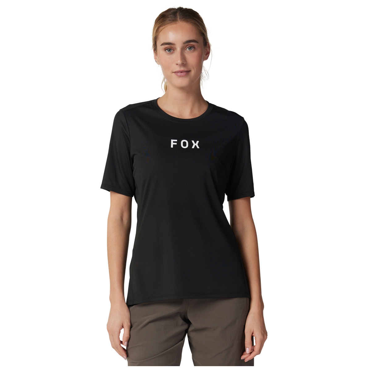 Picture of FOX Ranger MTB Short Sleeve Jersey Women - Wordmark - black