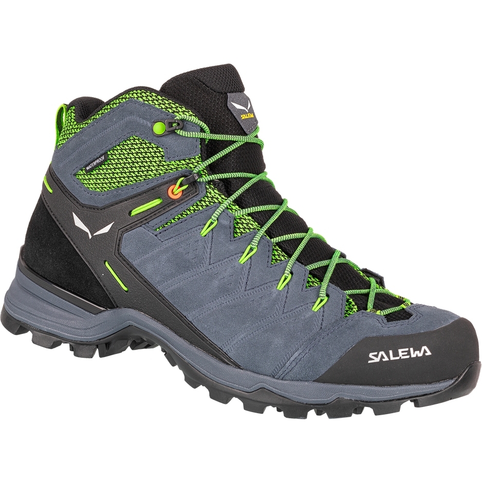Picture of Salewa Alp Mate Mid Waterproof Hiking Shoes - ombre blue/pale frog 3862