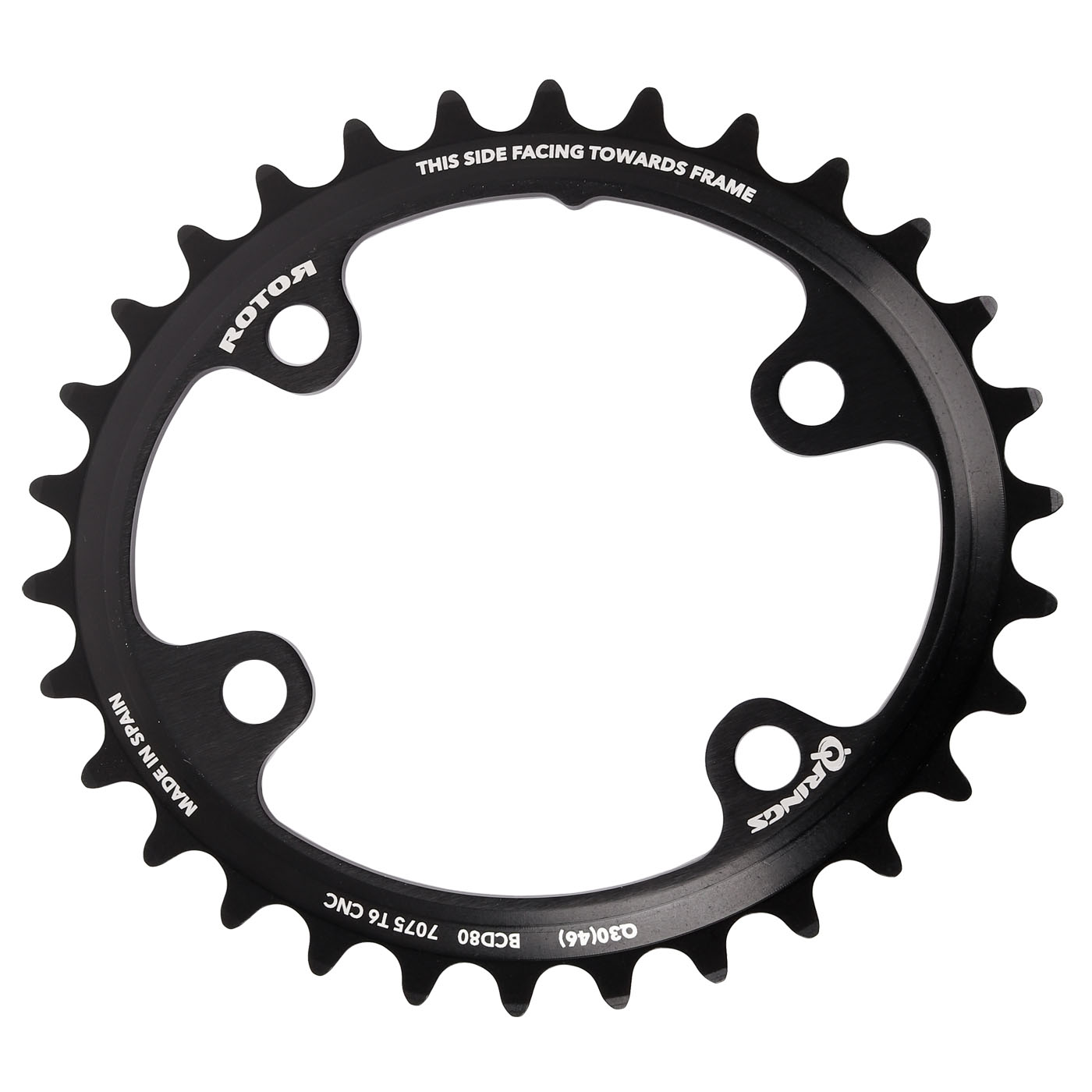Picture of Rotor Q-Rings Inner Chainring for Shimano GRX - BCD 80x4 - oval