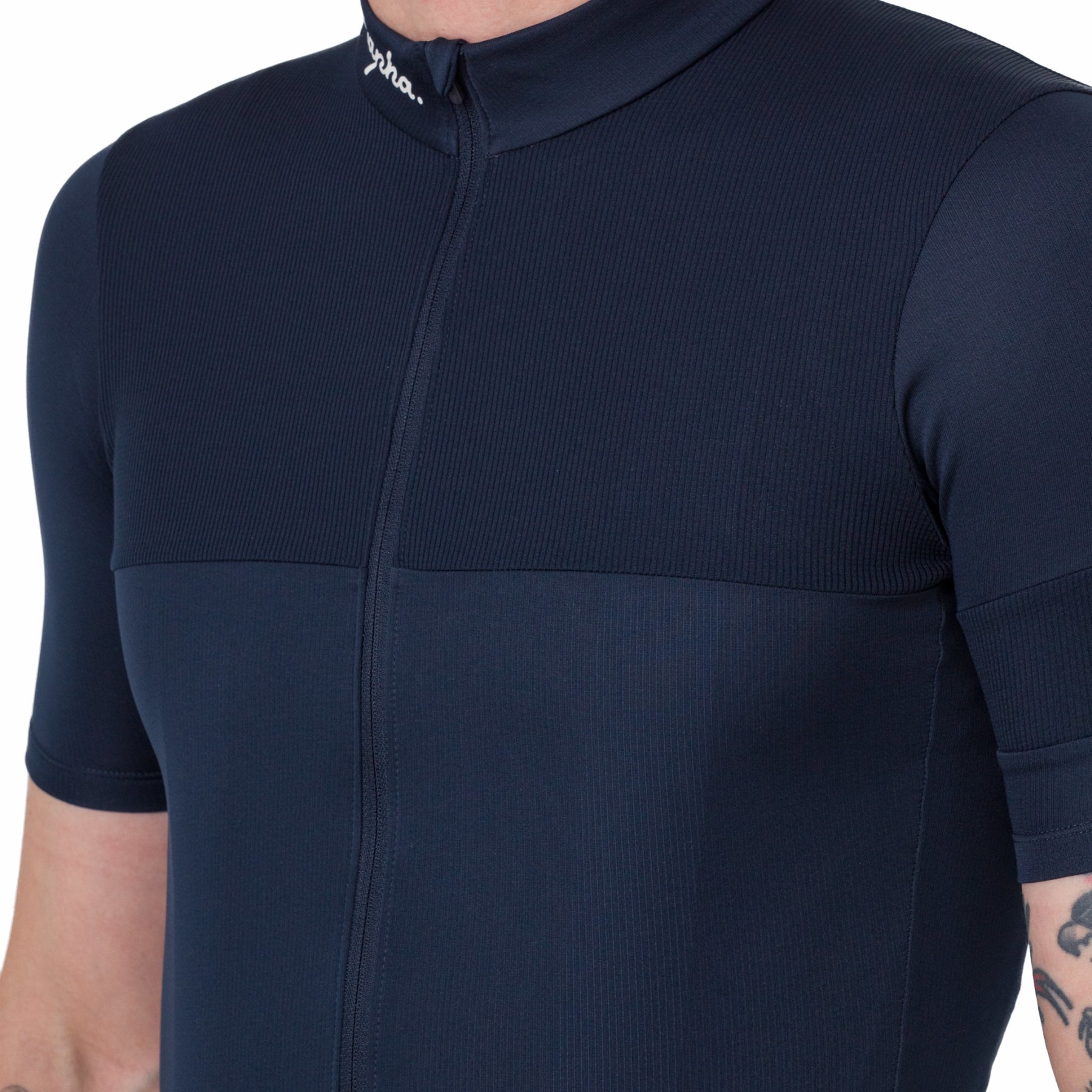 Rapha Brevet E. Short Sleeve Jersey Men - dark navy/white | BIKE24