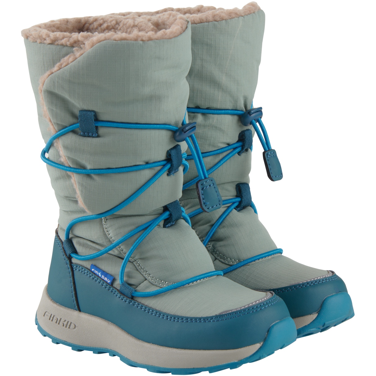 Picture of Finkid VASA Kids Winter Boots - green bay/deep teal