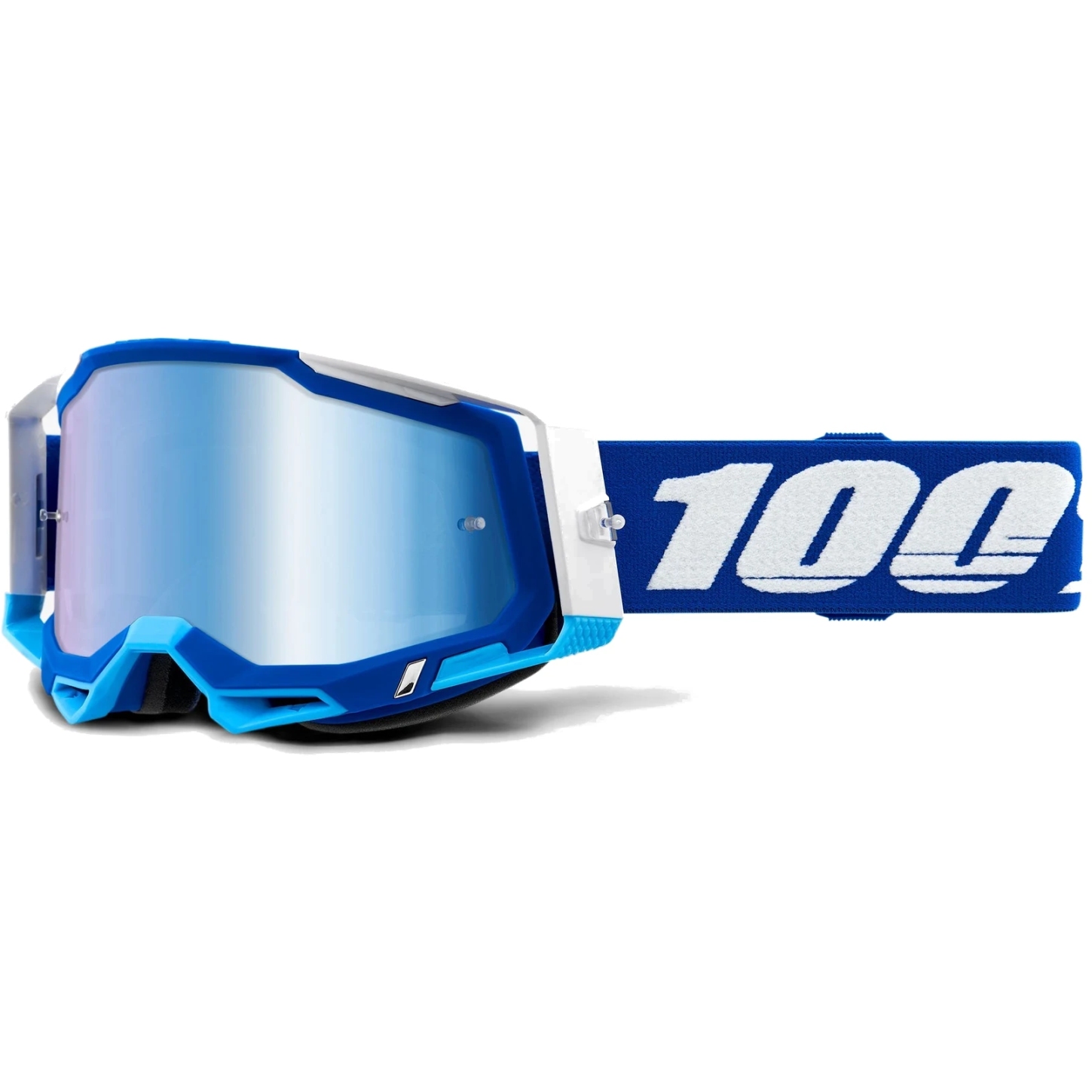 Picture of 100% Racecraft 2 Goggle - Mirror Lens - Blue / Blue + Clear