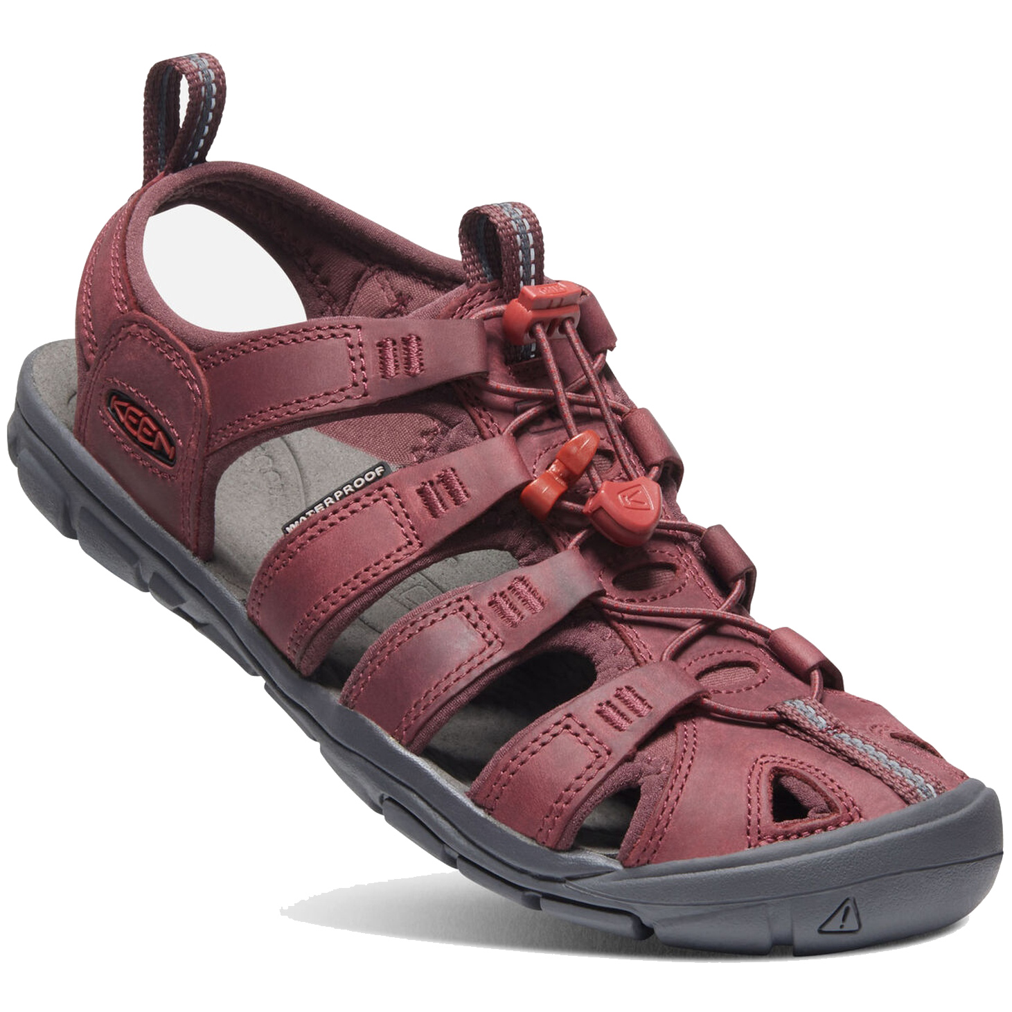 Picture of KEEN Clearwater Leather CNX Sandals Women - Wine / Red Dahlia