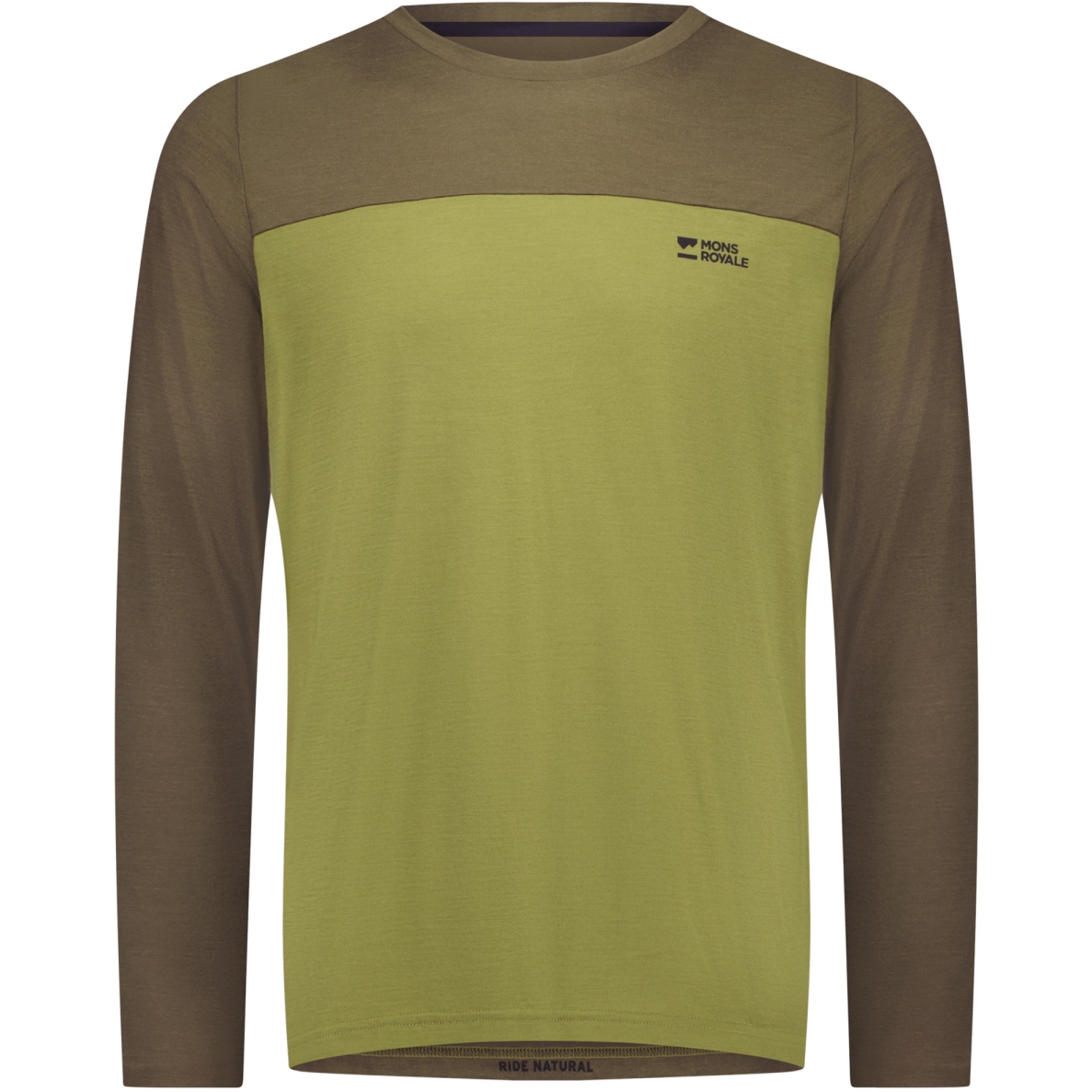 Produktbild von Mons Royale Diversion Merino Fahrrad-Langarmtrikot Herren - fern / oliv