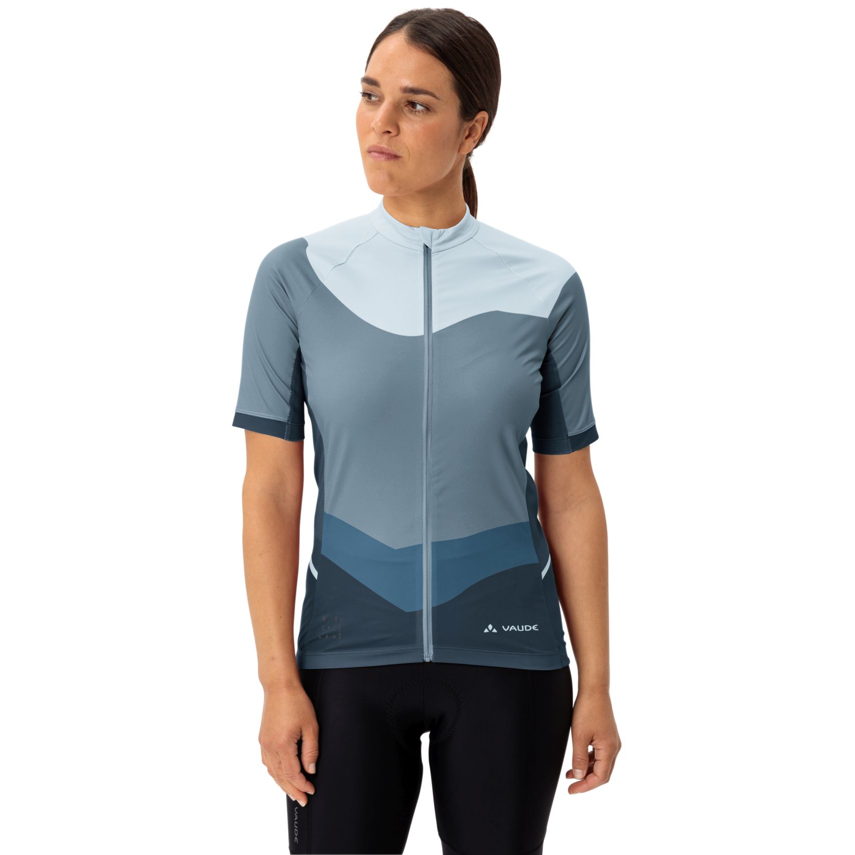 Produktbild von Vaude Posta Full Zip III Kurzarmtrikot Damen - nordic blue