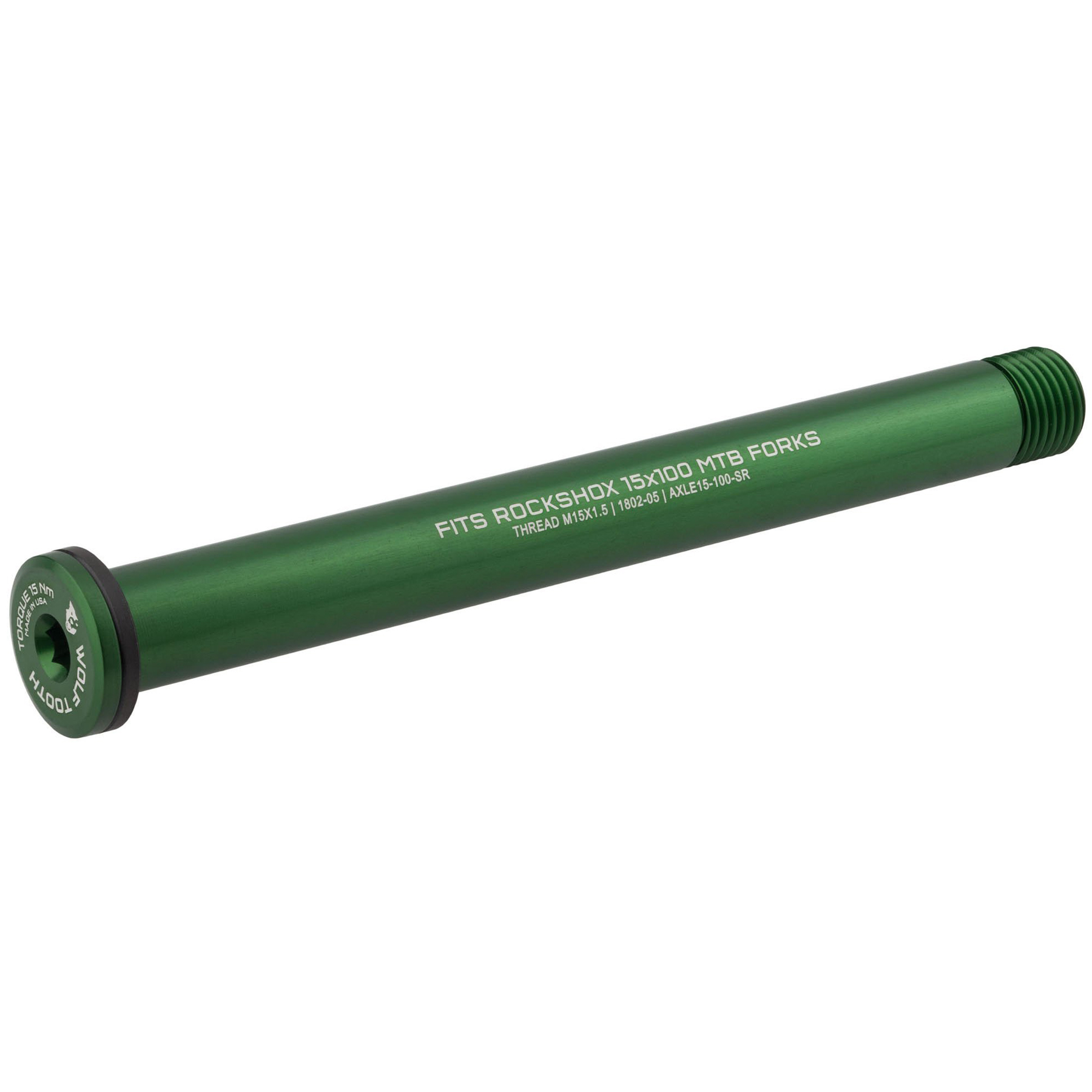 Picture of Wolf Tooth Thru Axle 15x110mm Boost for RockShox Forks - green