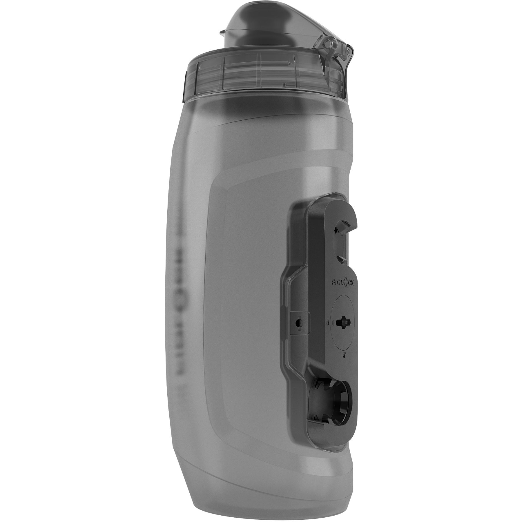 Produktbild von Fidlock Single Bottle Twist Trinkflasche 590 ml + Connector - transparent schwarz