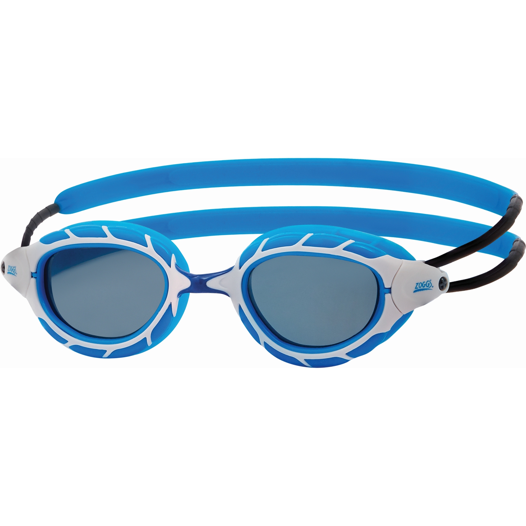 Picture of Zoggs Predator Swimming Goggles - Tint Smoke Lenses - Small Fit - Blue/White