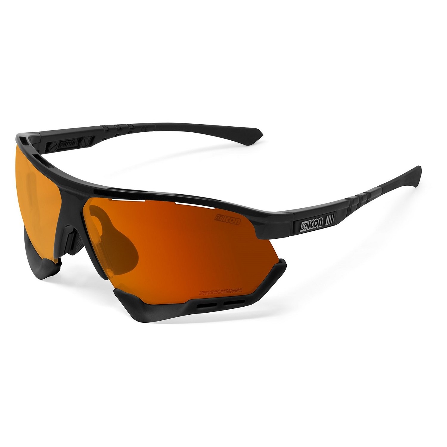 Productfoto van Scicon Aerocomfort Glasses - Black Gloss / SCNXT Photochromic Bronze