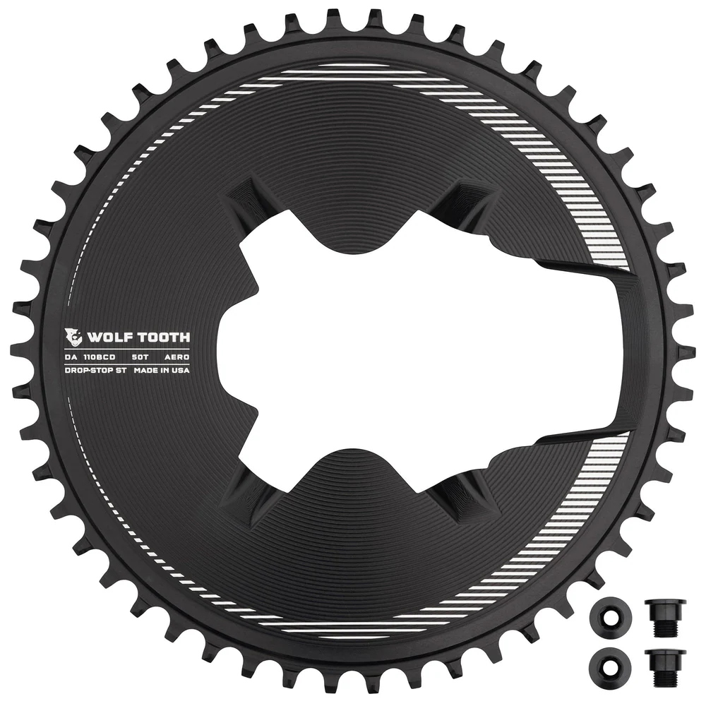 Wolf Tooth Aero Chainring for Dura Ace R9200 | 110 BCD Asymmetric