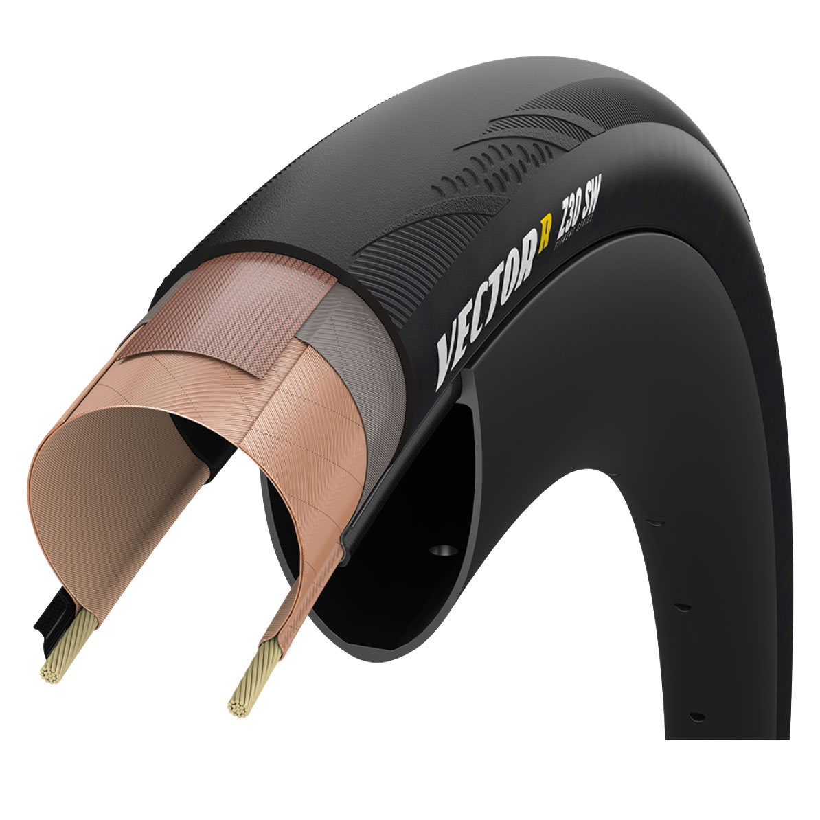 Produktbild von Goodyear Vector R Z30 SW Faltreifen - Tubeless Complete - 30-622 - schwarz