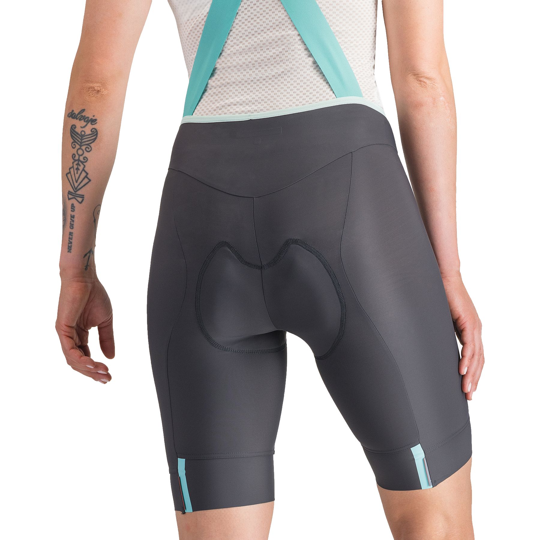 Castelli Prima 2 DT Bibshorts Women - dark grey/pool blue 030 | BIKE24