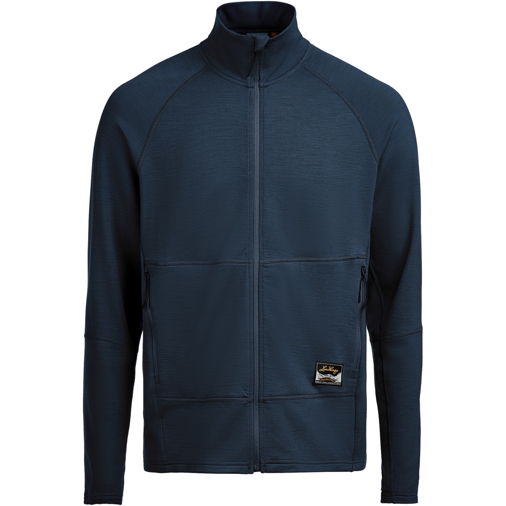 Productfoto van Lundhags Tived Merino Full Zip Jas Heren - Deep Blue 75350
