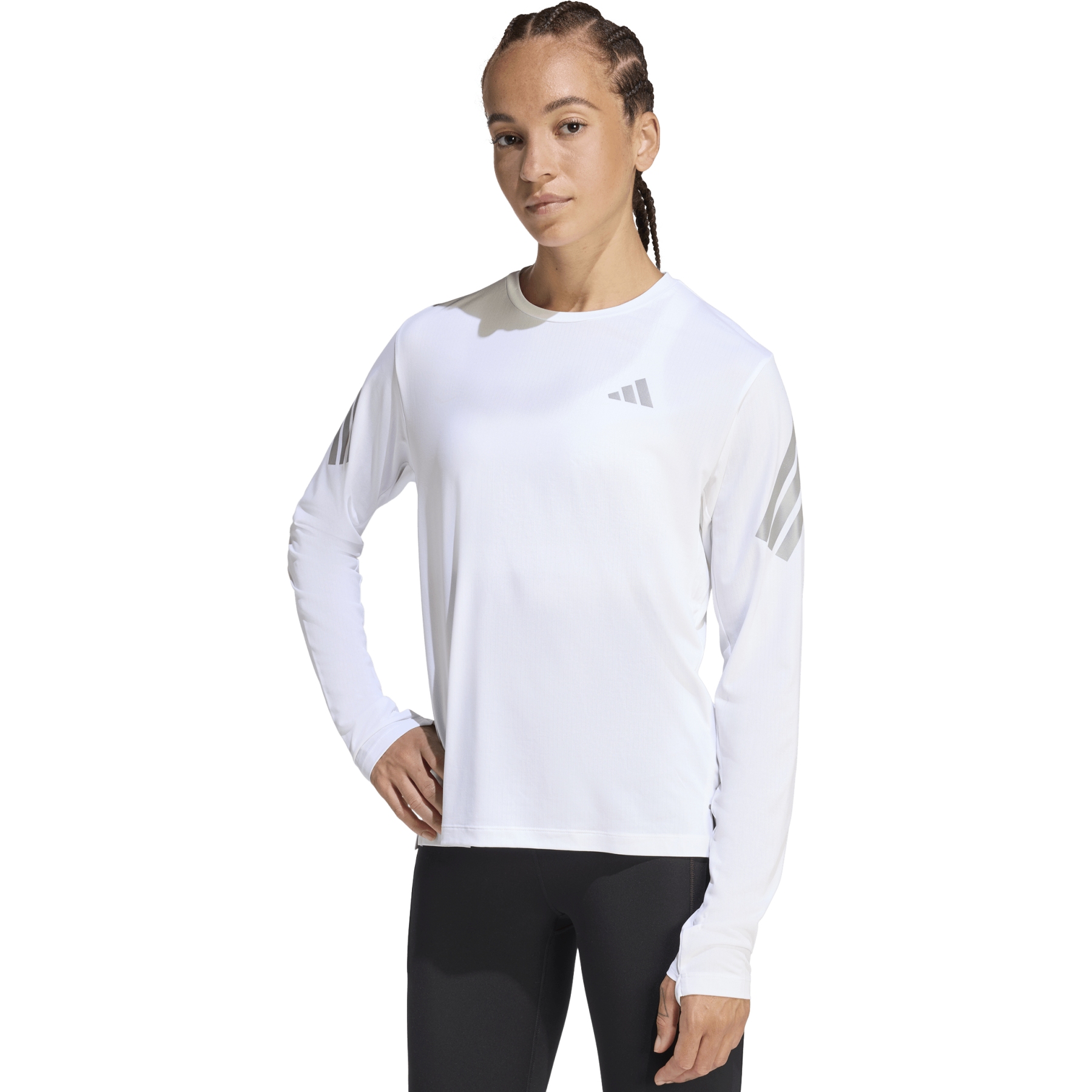 женский длинный рукав для бега adidas Adi365 - белый KE6842