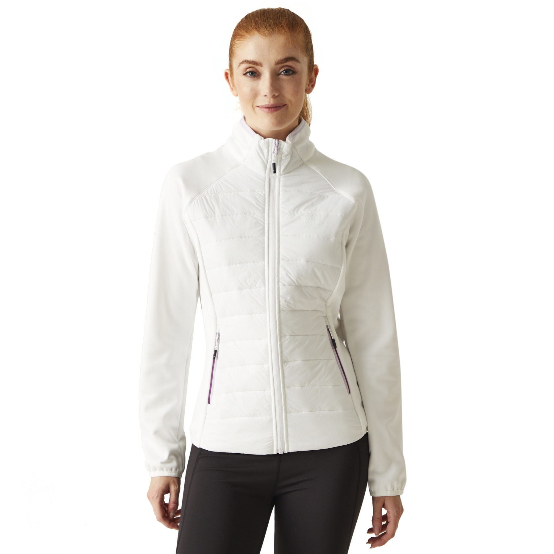 Picture of Regatta Clumber V Hybrid Jacket Women - White/Lilac Frost LLW