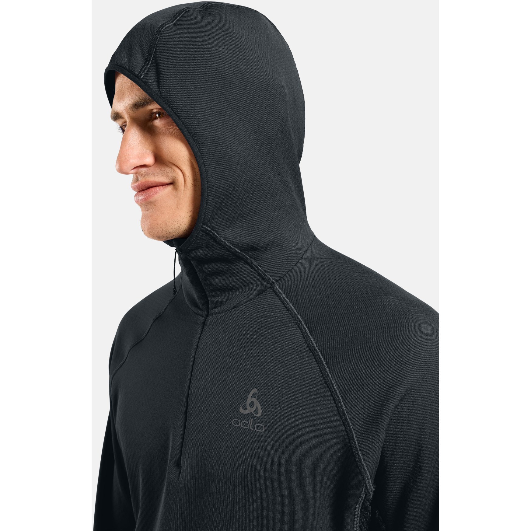 Odlo X-Alp Half-Zip Hooded Trail Running Mid Layer Men - black