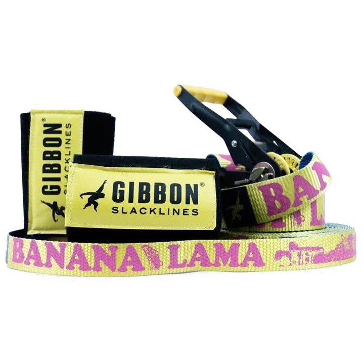 Picture of GIBBON Banana Lama Treewear Set Slackline - blue/yellow
