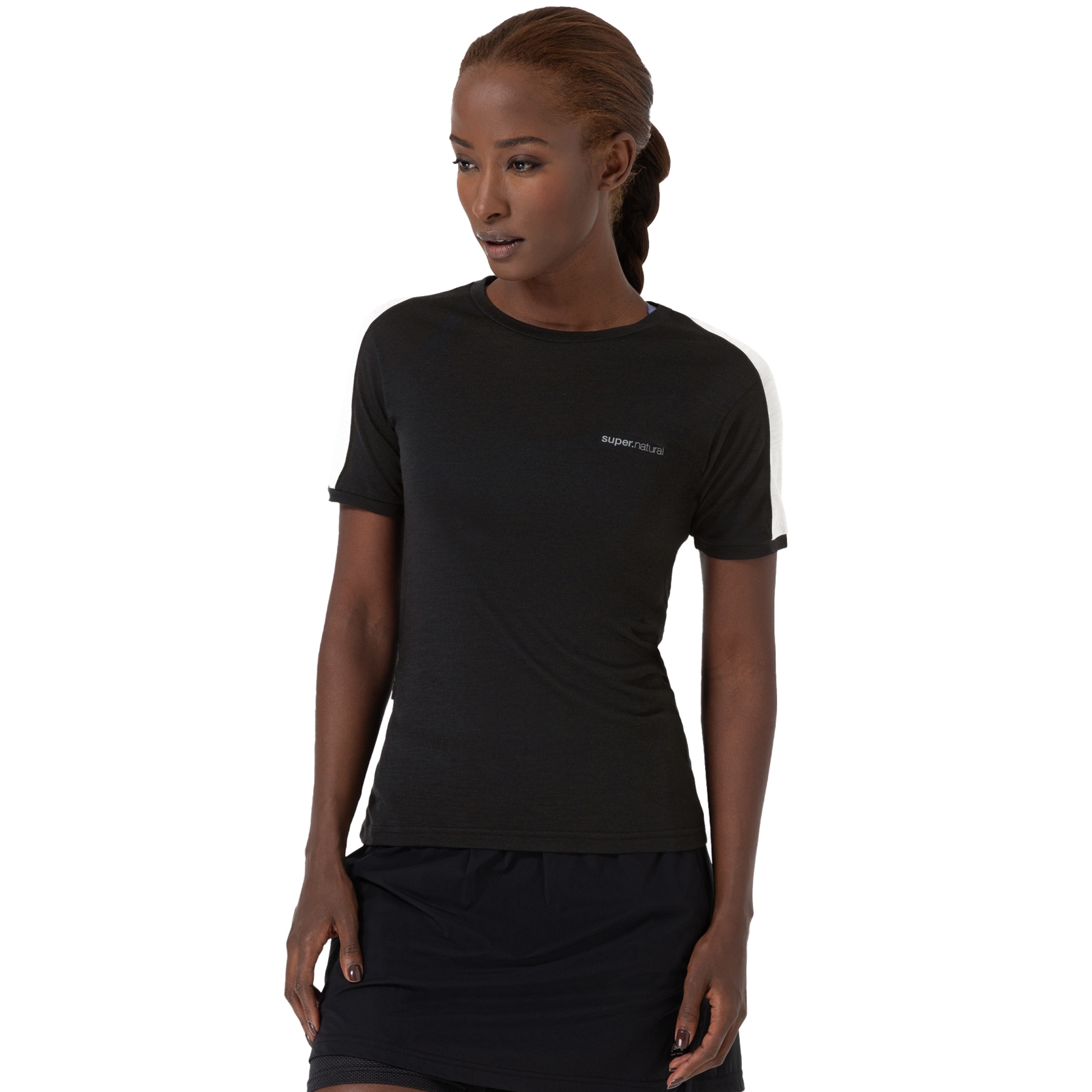 Macron Hattie Maglia Running Donna - Tessuto Zephiro Leggero Con Dettagli Rifrangenti E Fori Laserati - Nero/Ncor