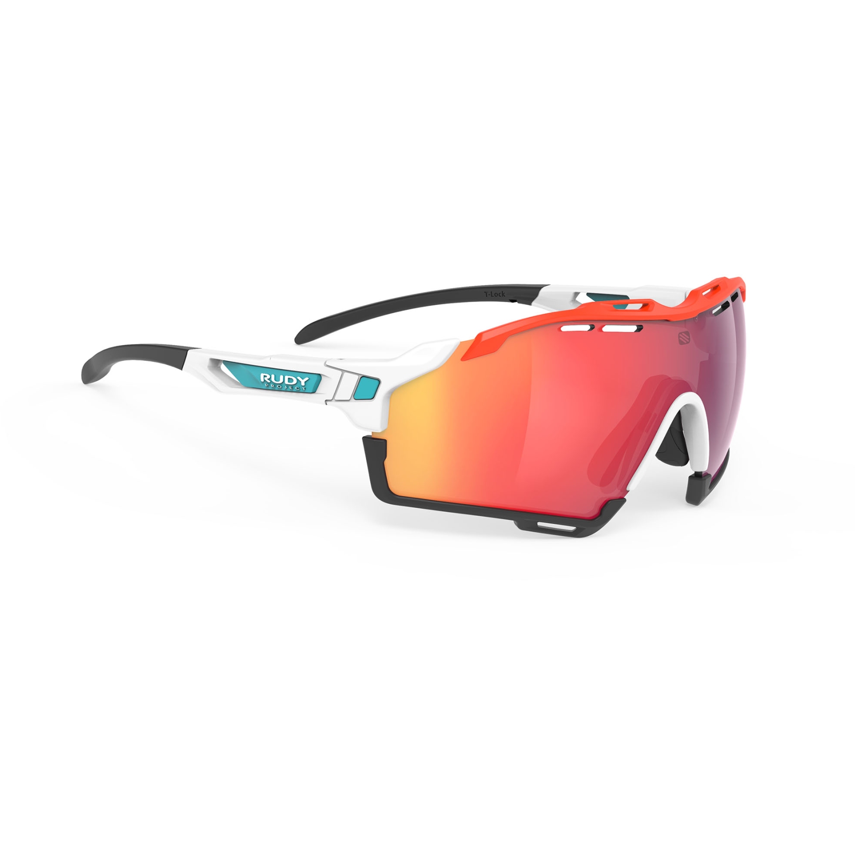 Productfoto van Rudy Project Cutline Glasses - White (Matte) / Multilaser Red