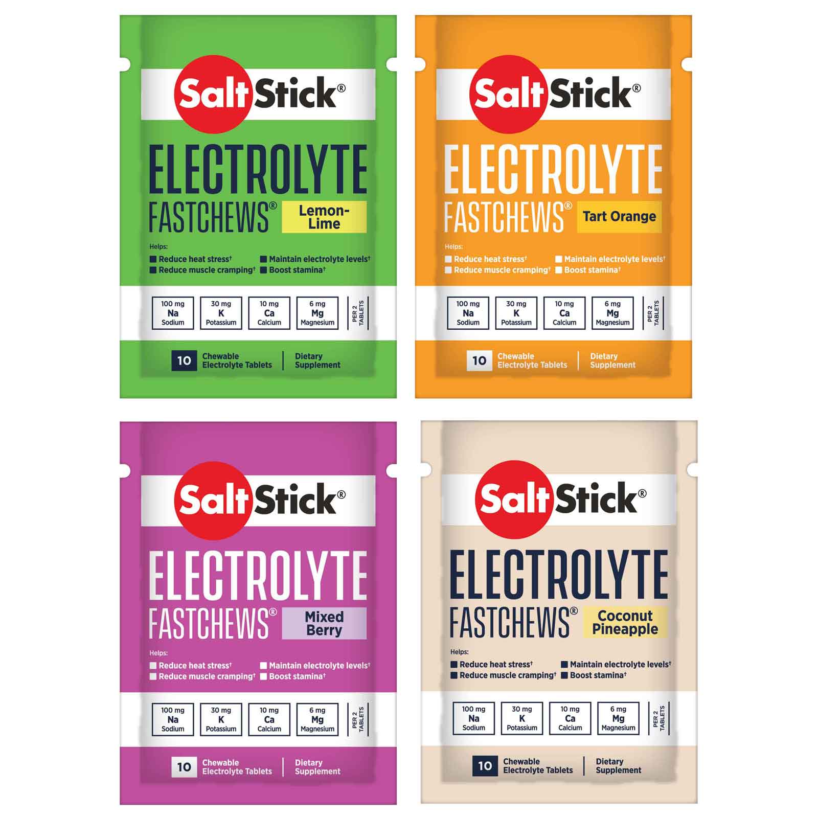 Productfoto van SaltStick FastChews - Elektrolyt Kauwtabletten - 10 stuks.