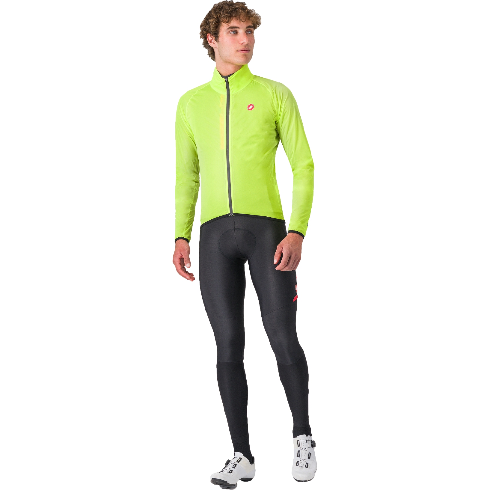 Castelli Squall Shell Jacket Men - electric lime/black 383 | BIKE24