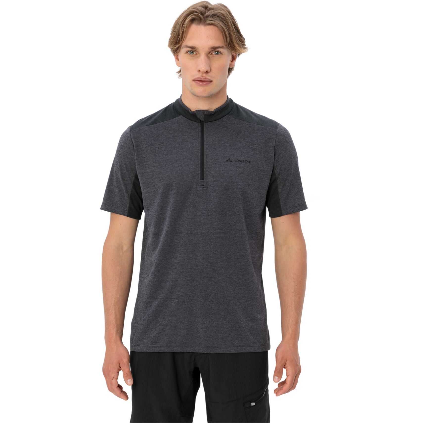 Produktbild von Vaude Tamaro Half Zip IV Kurzarmshirt Herren - schwarz