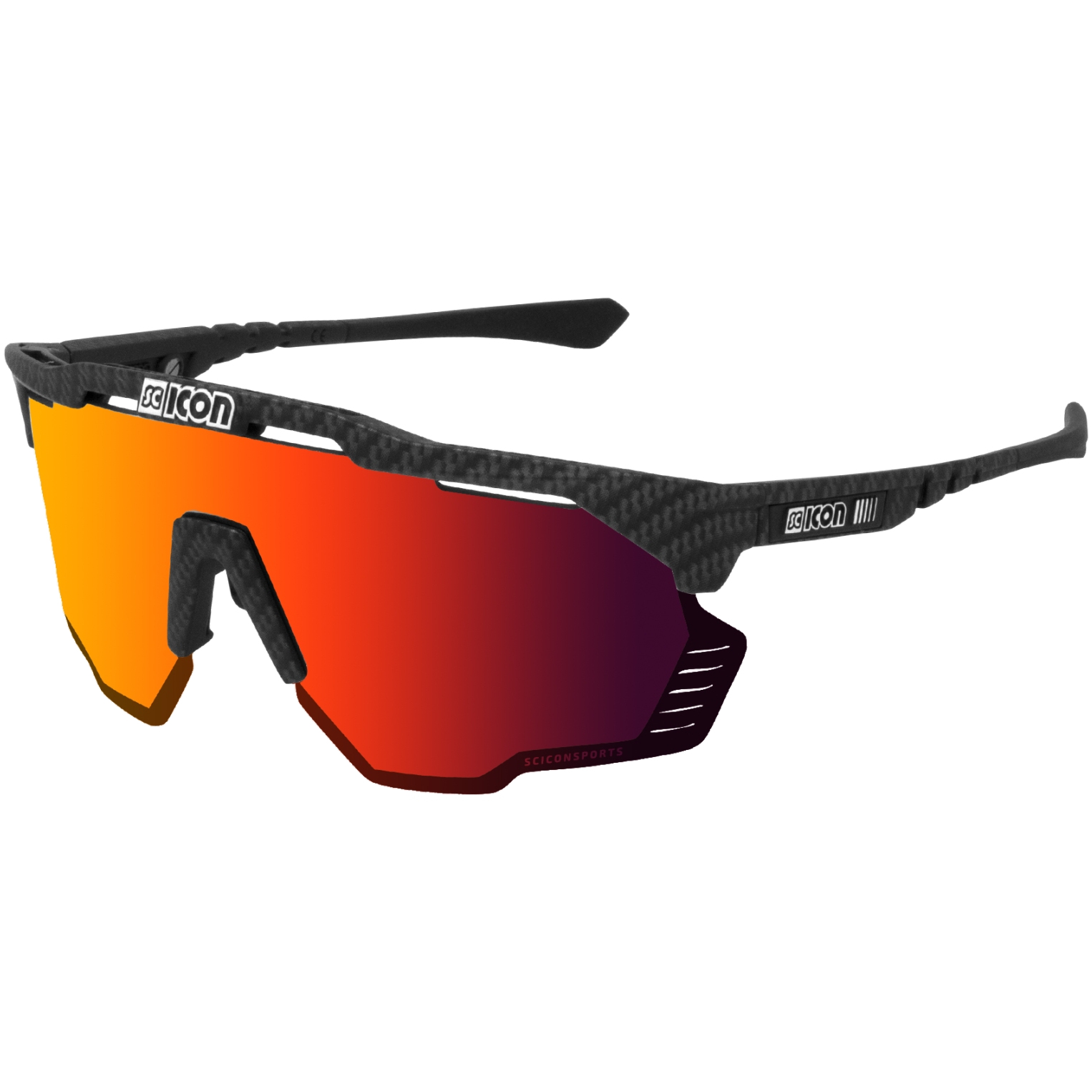 Produktbild von Scicon Aeroshade Kunken Brille - Carbon Matt / SCNPP Multimirror Red