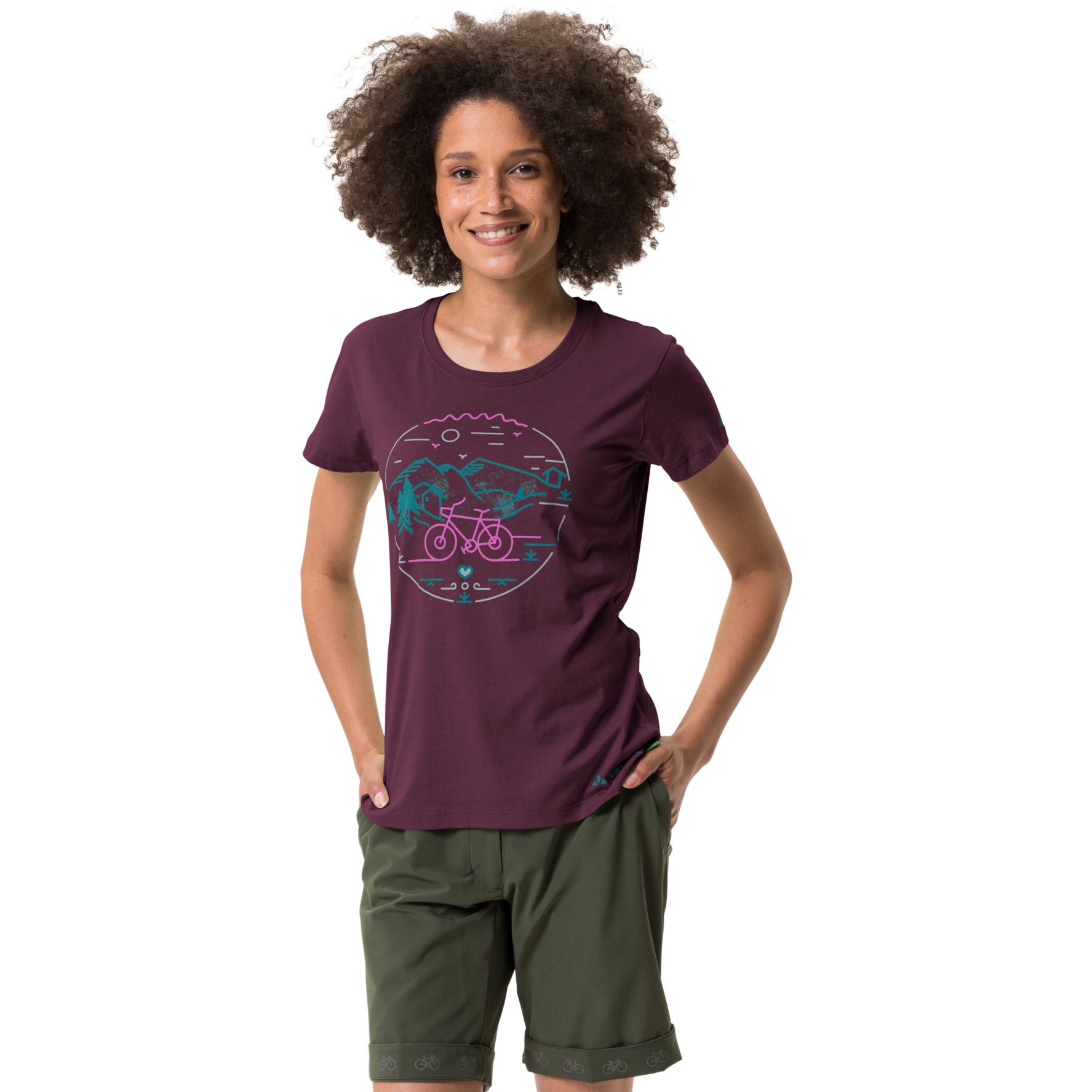 Picture of Vaude Cyclist T-Shirt V Women - cassis