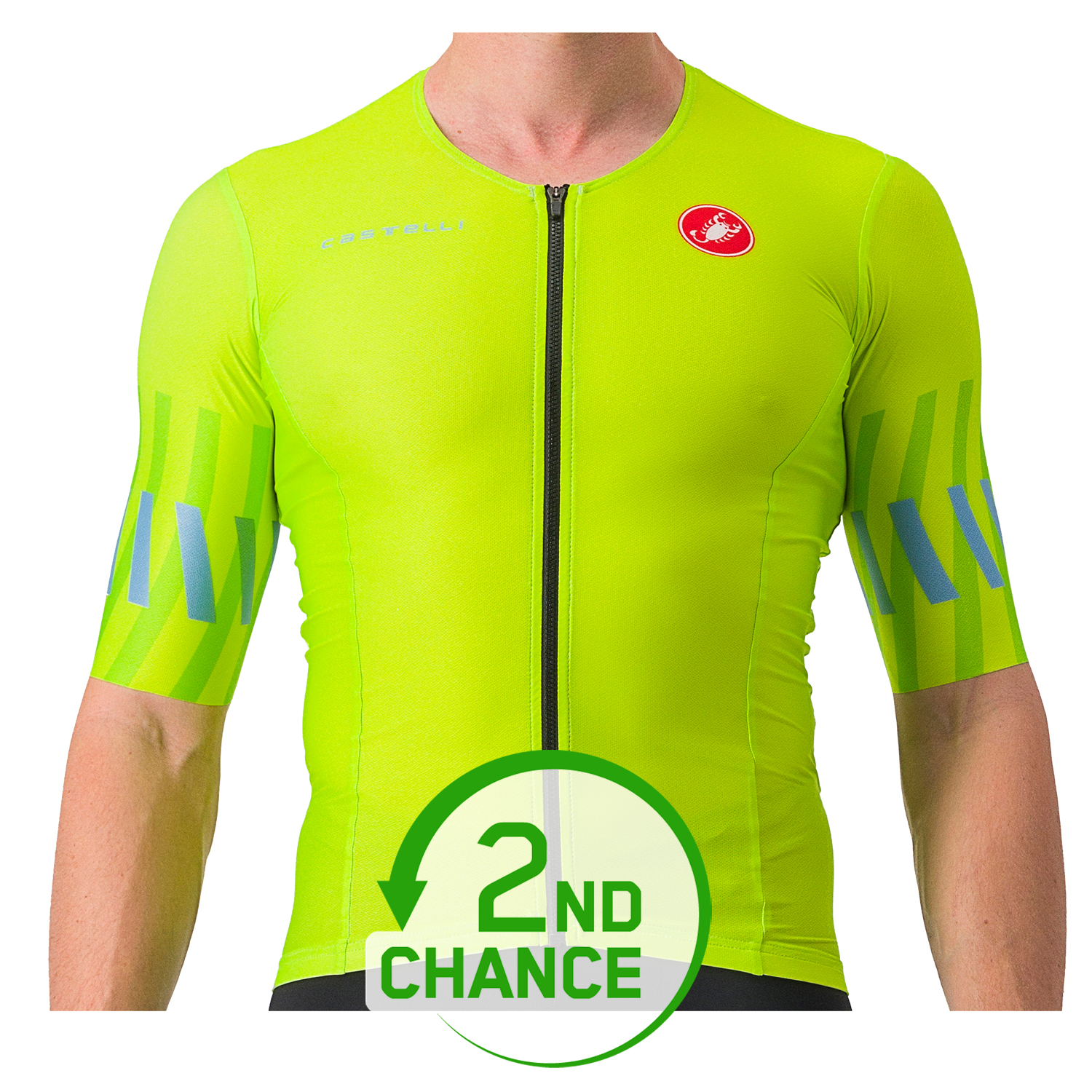 Picture of Castelli Free Speed 2 Race Top Men - electric lime/niagara blue 383 - 2nd Choice