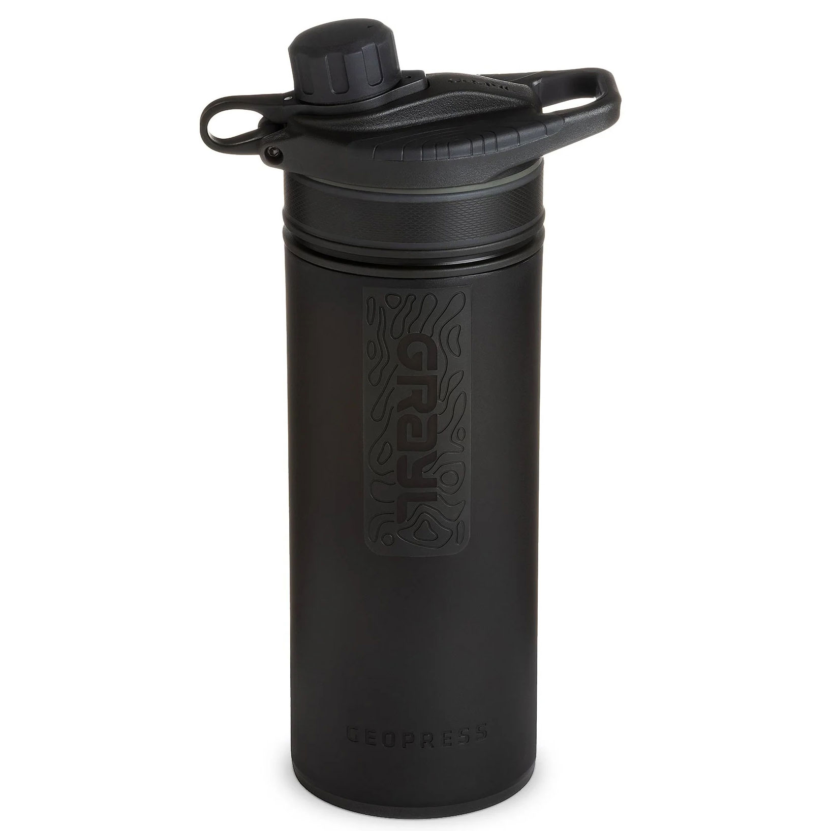 Produktbild von Grayl GeoPress Trinkflasche mit Wasserfilter - 710ml - Covert Black
