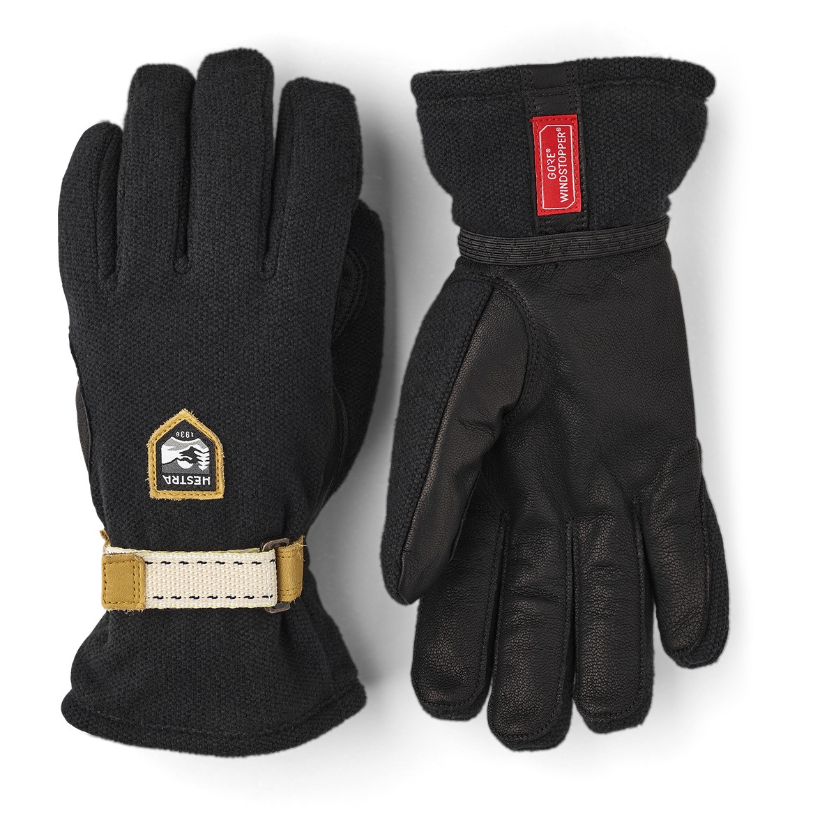 Picture of Hestra Windstopper Tour - 5 Finger Cross Country Gloves - black