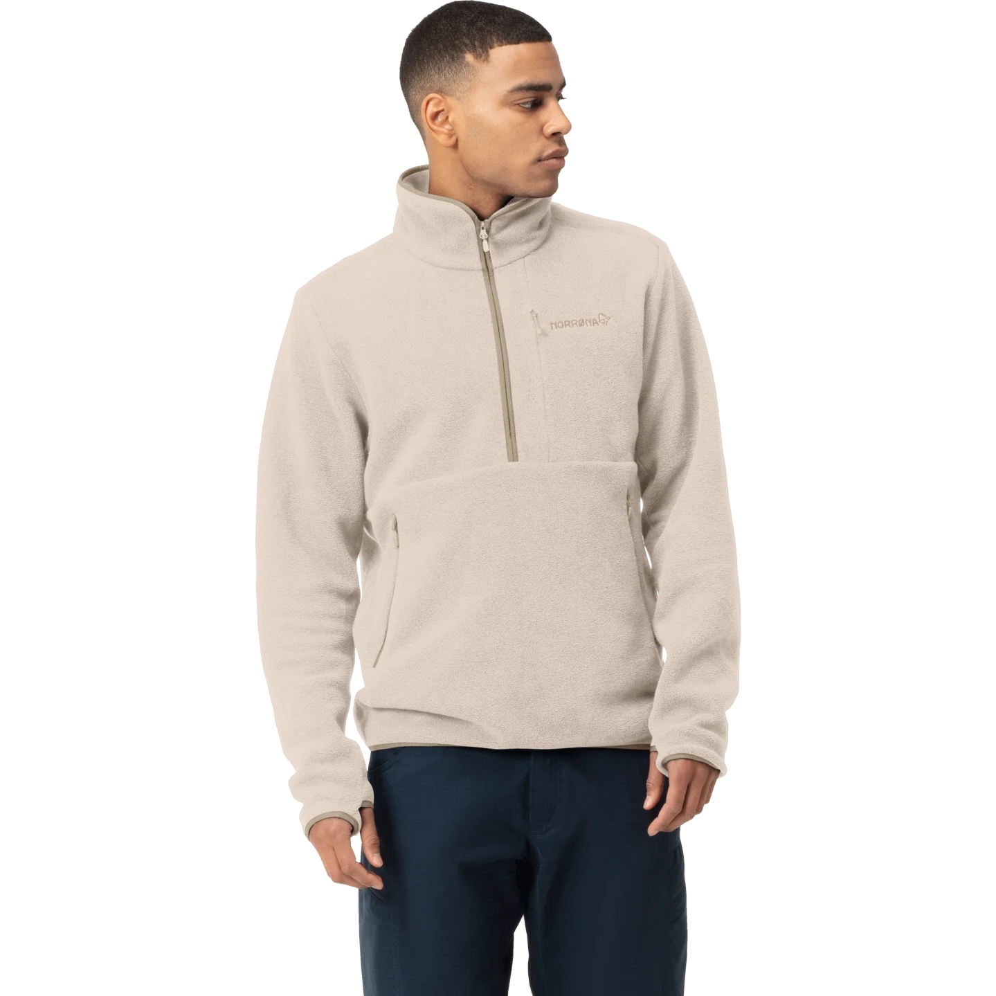 Пуловер Norrona femund warm2 на молнии до половины длины, унисекс - Чистый кашемир
