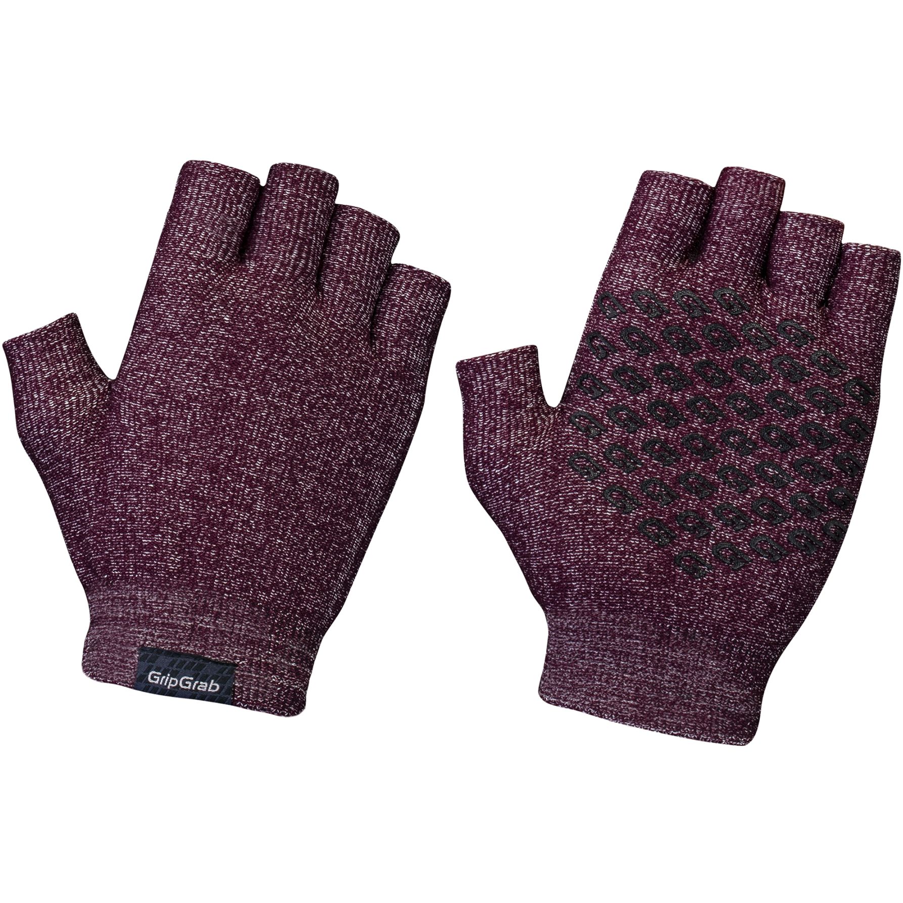 Picture of GripGrab Freedom Knitted Short Finger Gloves - Dark Red