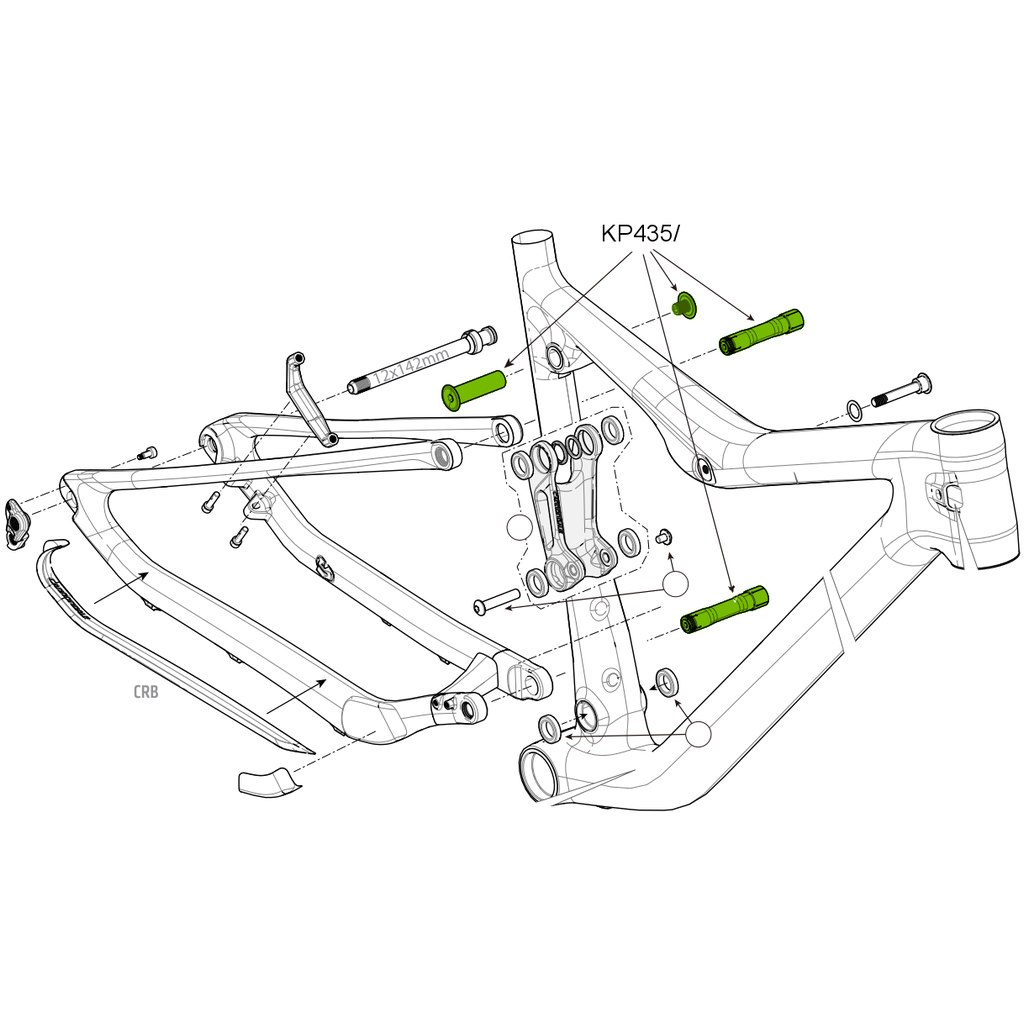 Image of Cannondale KP435/ Link Hardware Kit for Scalpel-Si