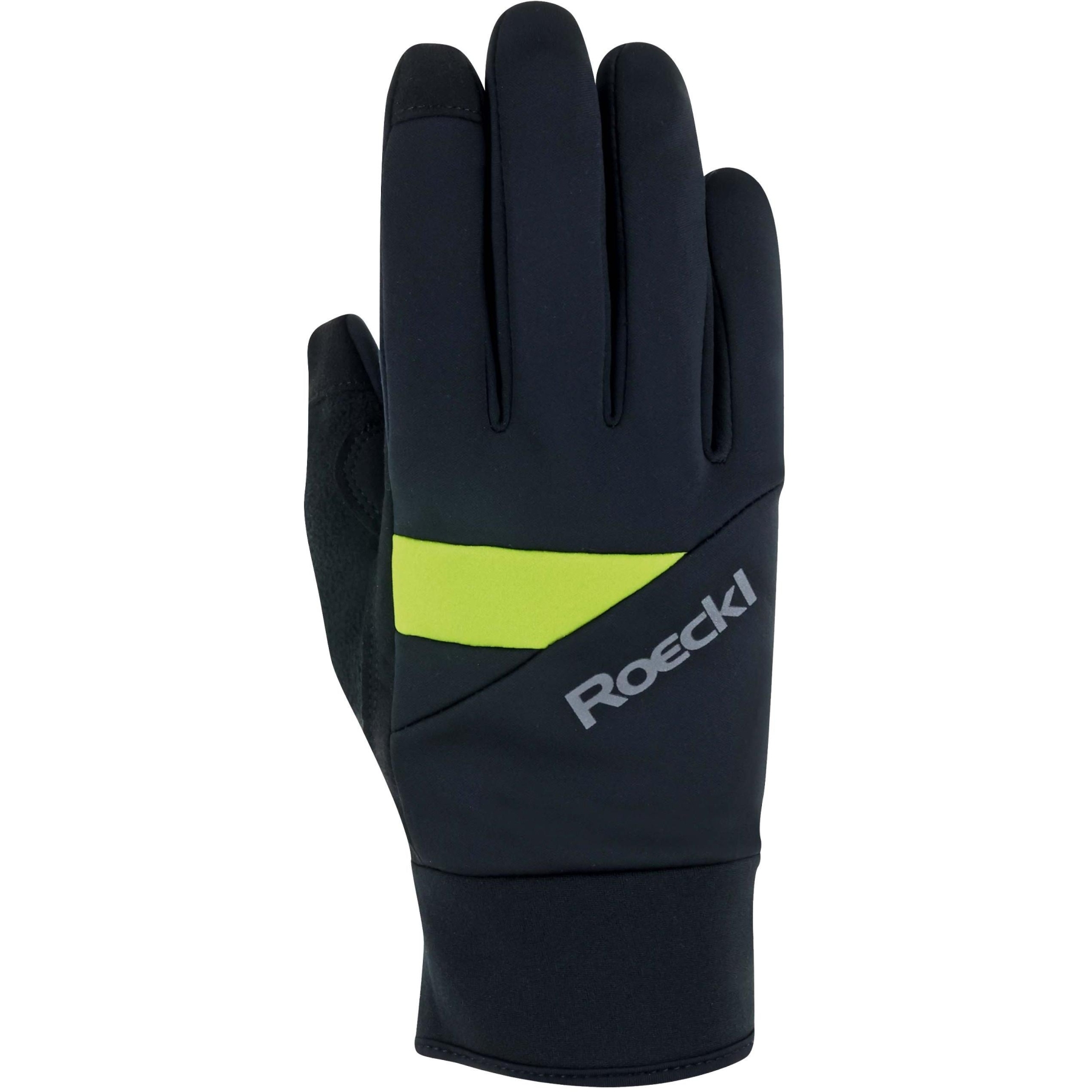 Picture of Roeckl Sports Reichenthal Juniors Cycling Gloves - black/sulphur spring 9211