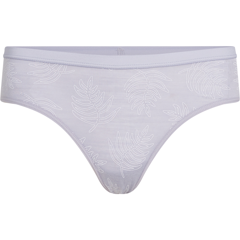 Bild von Icebreaker Merino 150 Siren Hipkini Slip Fresh Ferns AOP Damen - Grey Quartz/Snow