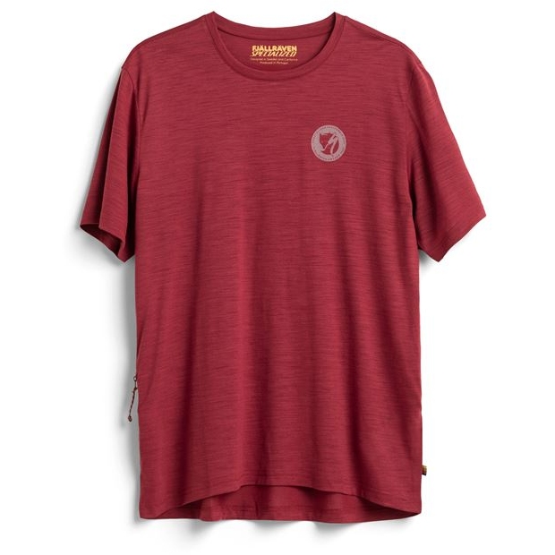Picture of Specialized Fjällräven Wool Tee Short Sleeve - pomegranate red