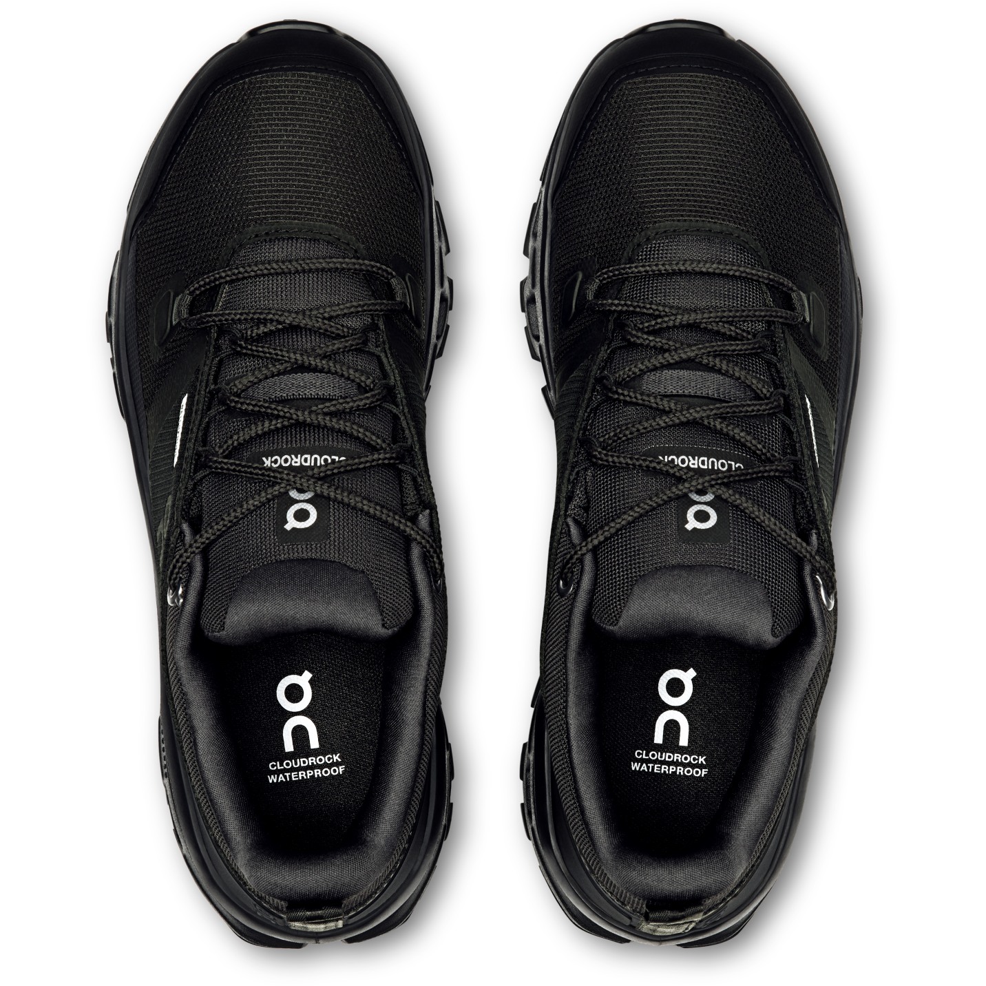 On Cloudrock Low Waterproof Hiking Shoes Women Black Black