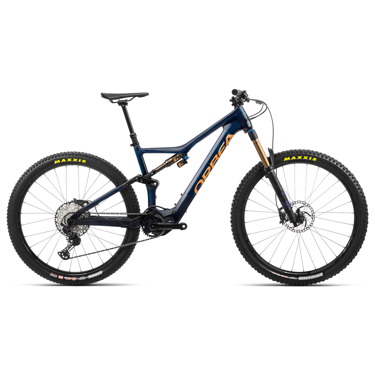 Produktbild von Orbea Rise M10 MTB E-Bike - 2022 - blue carbon / red gold (gloss)