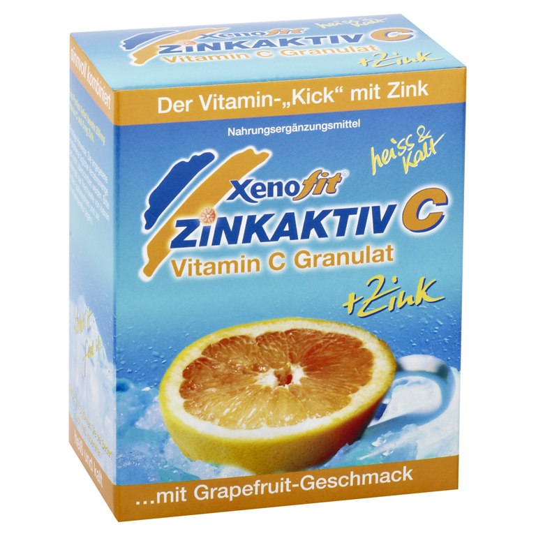 Produktbild von Xenofit Zinkaktiv C - Vitamin C + Zink Getränke-Granulat - 10x9g